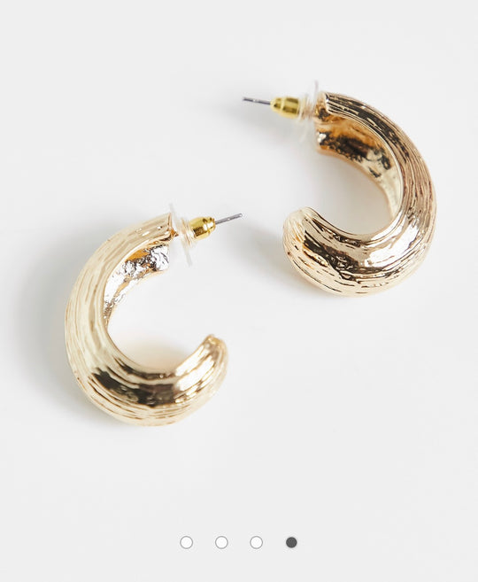 SVNX gold half hoop earrings