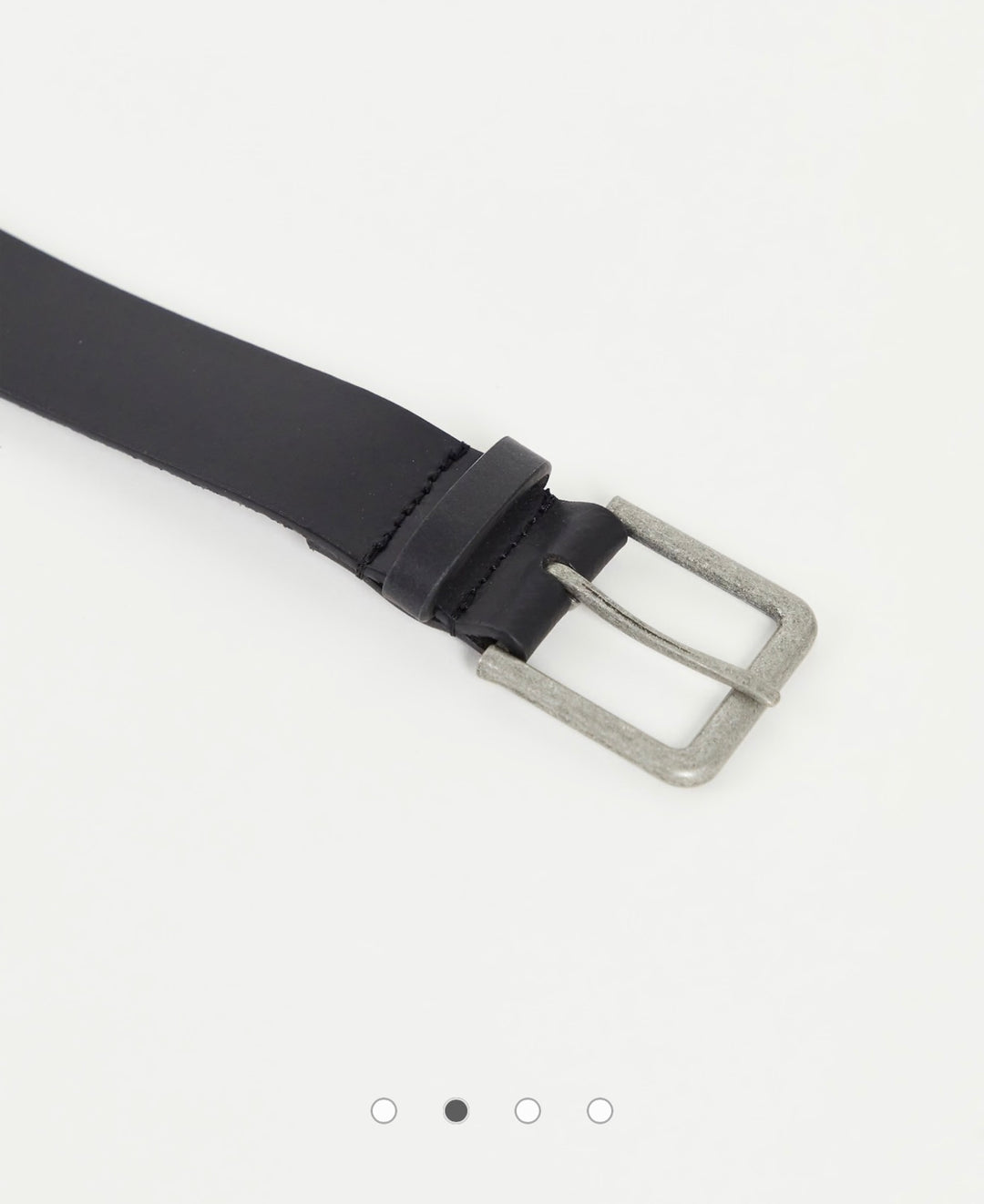 ASOS DESIGN leather wide belt in black with antique silver buckle