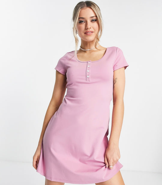 Urban Revivo jersey mini dress in pink