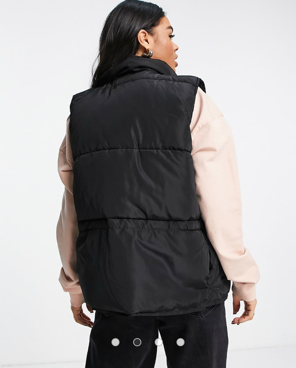 QED London padded gilet in black