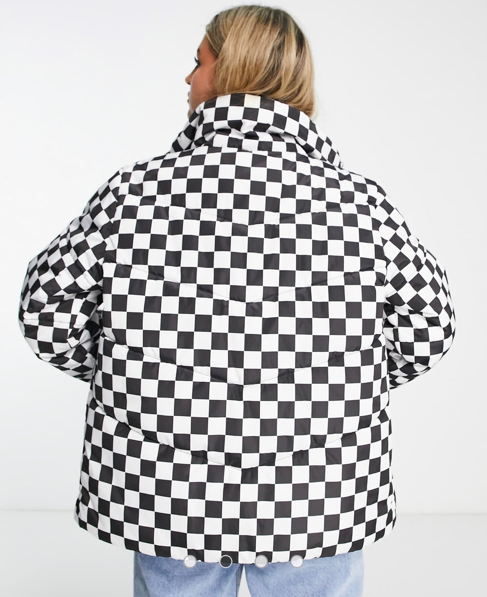 Vans Foundry Checkerboard Puffer in Black
