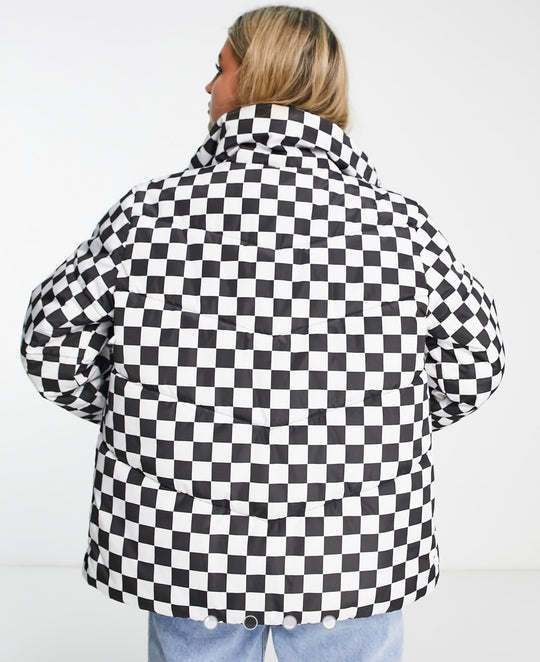 Vans Foundry Checkerboard Puffer in Black