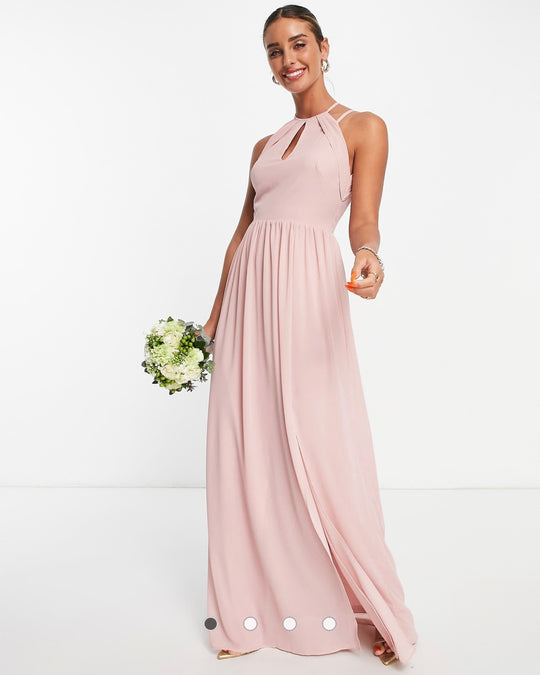 TFNC Tall Bridesmaid strappy back halter neck