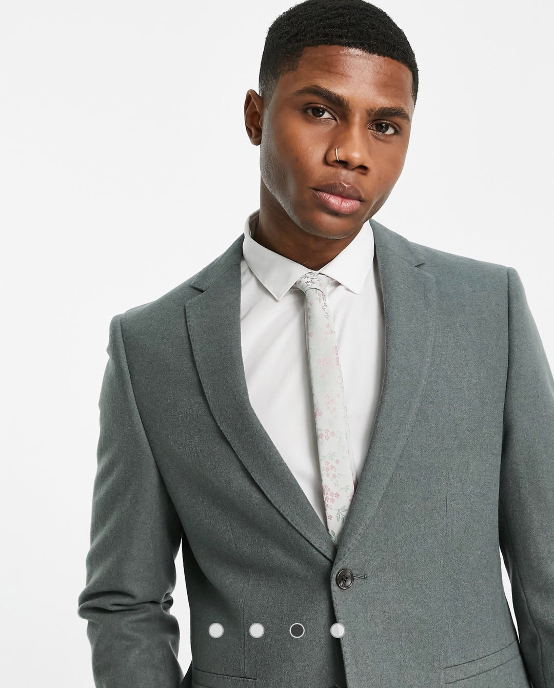 Harry Brown loose fit tweed wool mix suit jacket in green