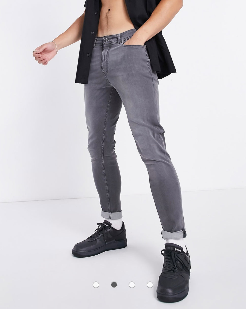 Dont Think Twice skinny fit jeans in grey