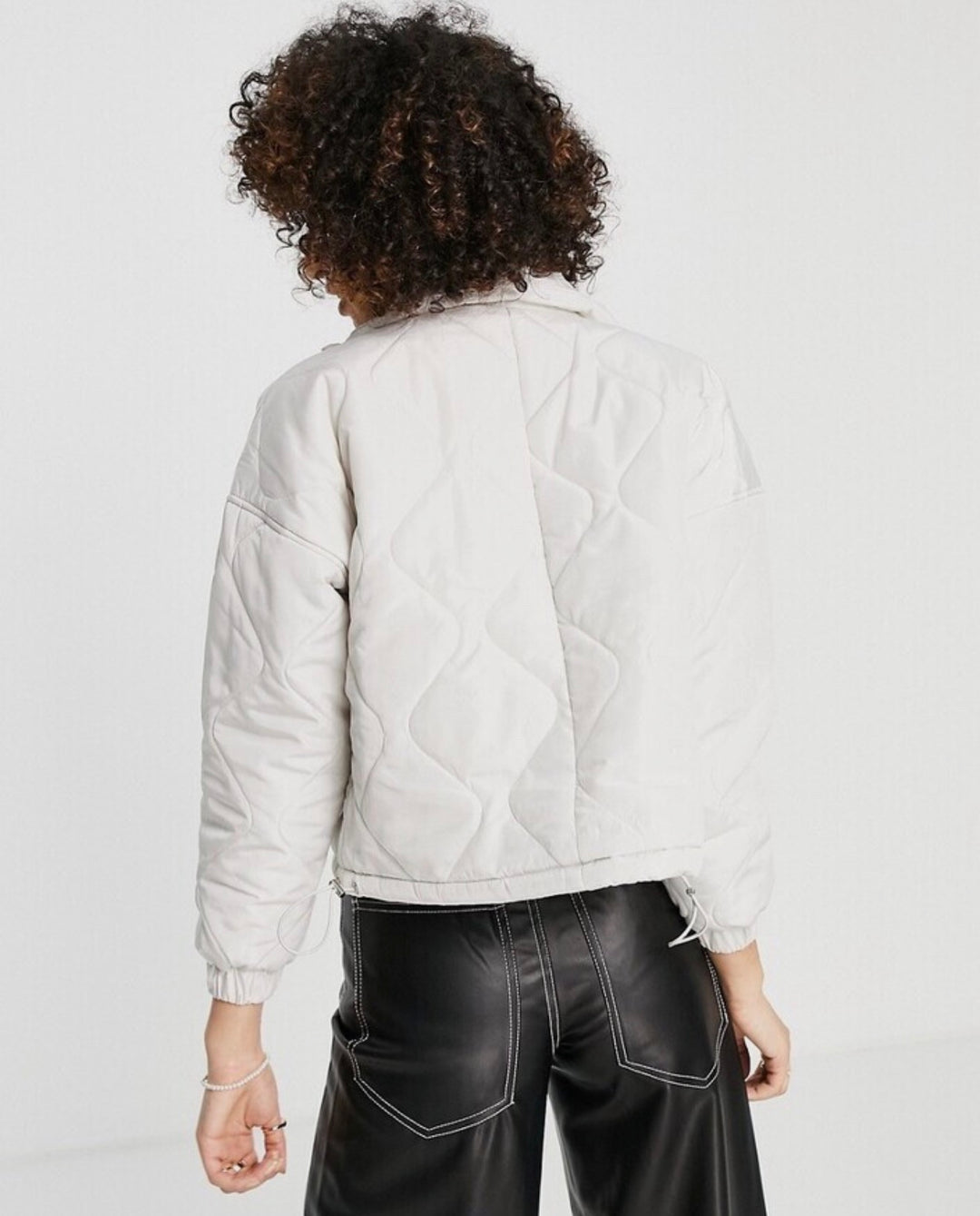 Violet Romance quilted jacket in stone