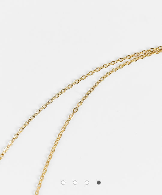 DesignB London Capricorn star sign stainless steel necklace in gold