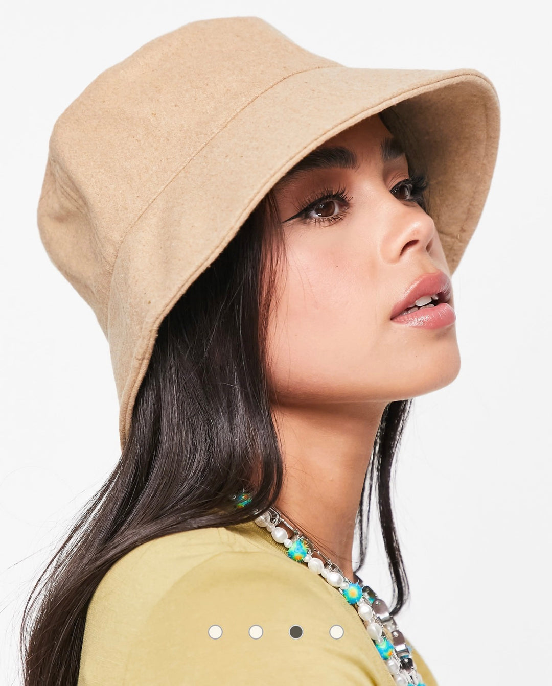 ASOS DESIGN felt bucket hat in camel