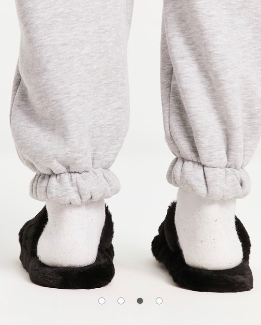 ASOS DESIGN Zion double strap slider slippers in black