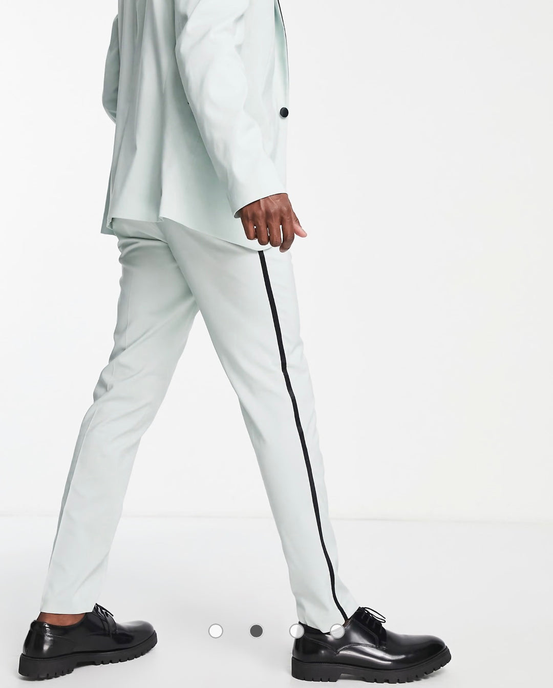 ASOS DESIGN skinny tuxedo suit trousers in green