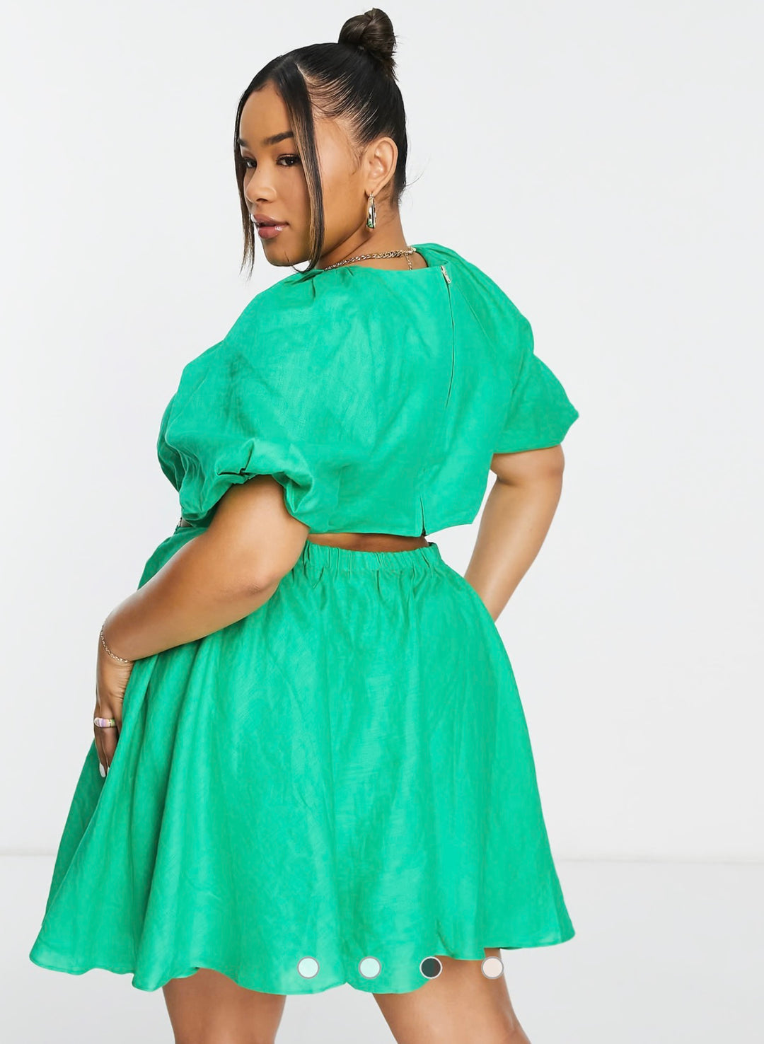 Forever New Gretchen Curve Cut Out Linen Mini Dress