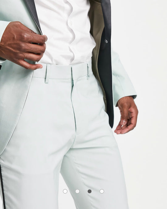 ASOS DESIGN skinny tuxedo suit trousers in green