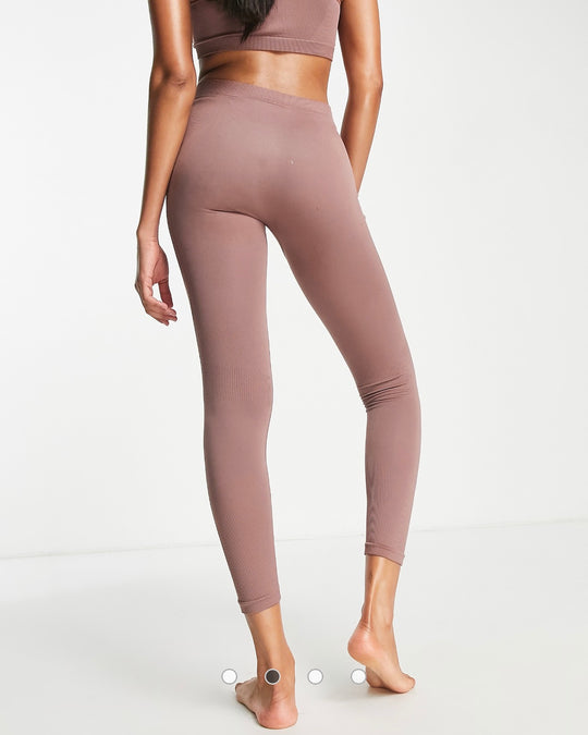Weekday Celestia yoga seamless leggings in mocha