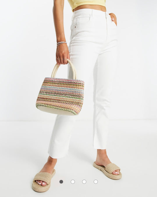 Urban Revivo straight leg jeans in off white