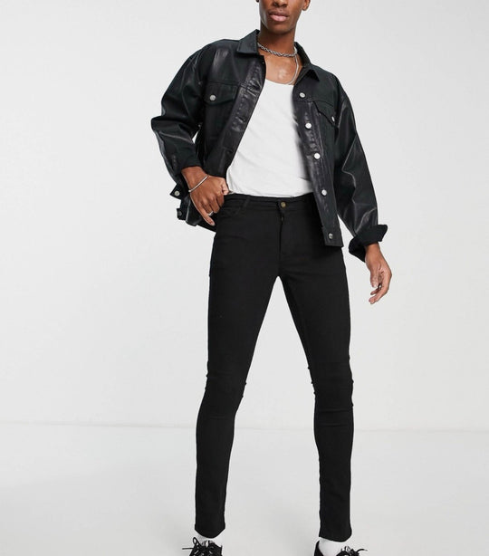 COLLUSION x001 super skinny jeans in black