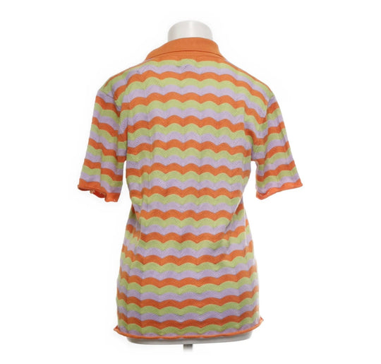Devil's Advocate knitted pastel wave print shirt