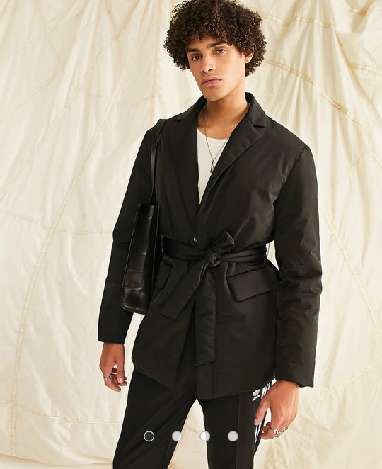 ASOS DESIGN wadded blazer in black