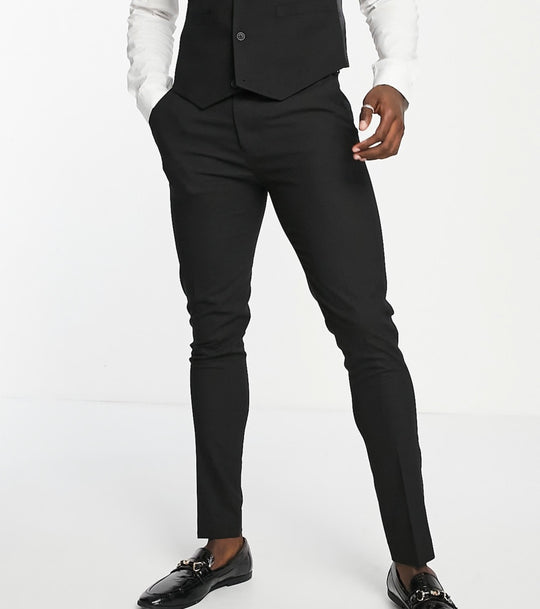 ASOS DESIGN skinny suit trouser in black