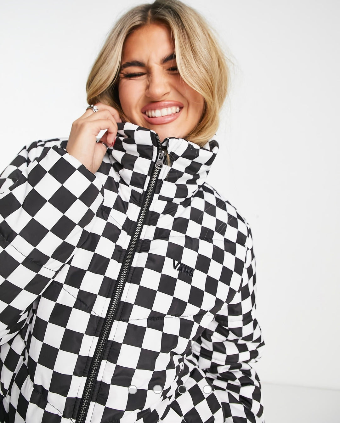 Vans Foundry Checkerboard Puffer in Black