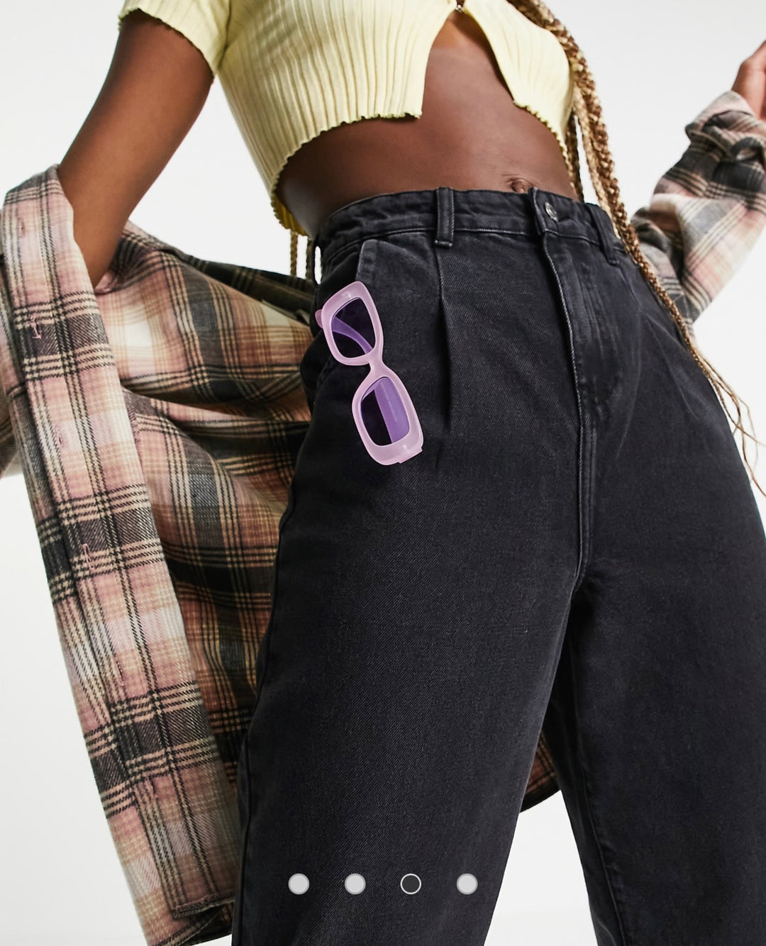 Don't Think wice Tall Grace balloon leg jeans in washed black