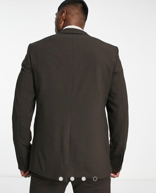 Bolongaro Trevor wedding super skinny suit jacket in Brown