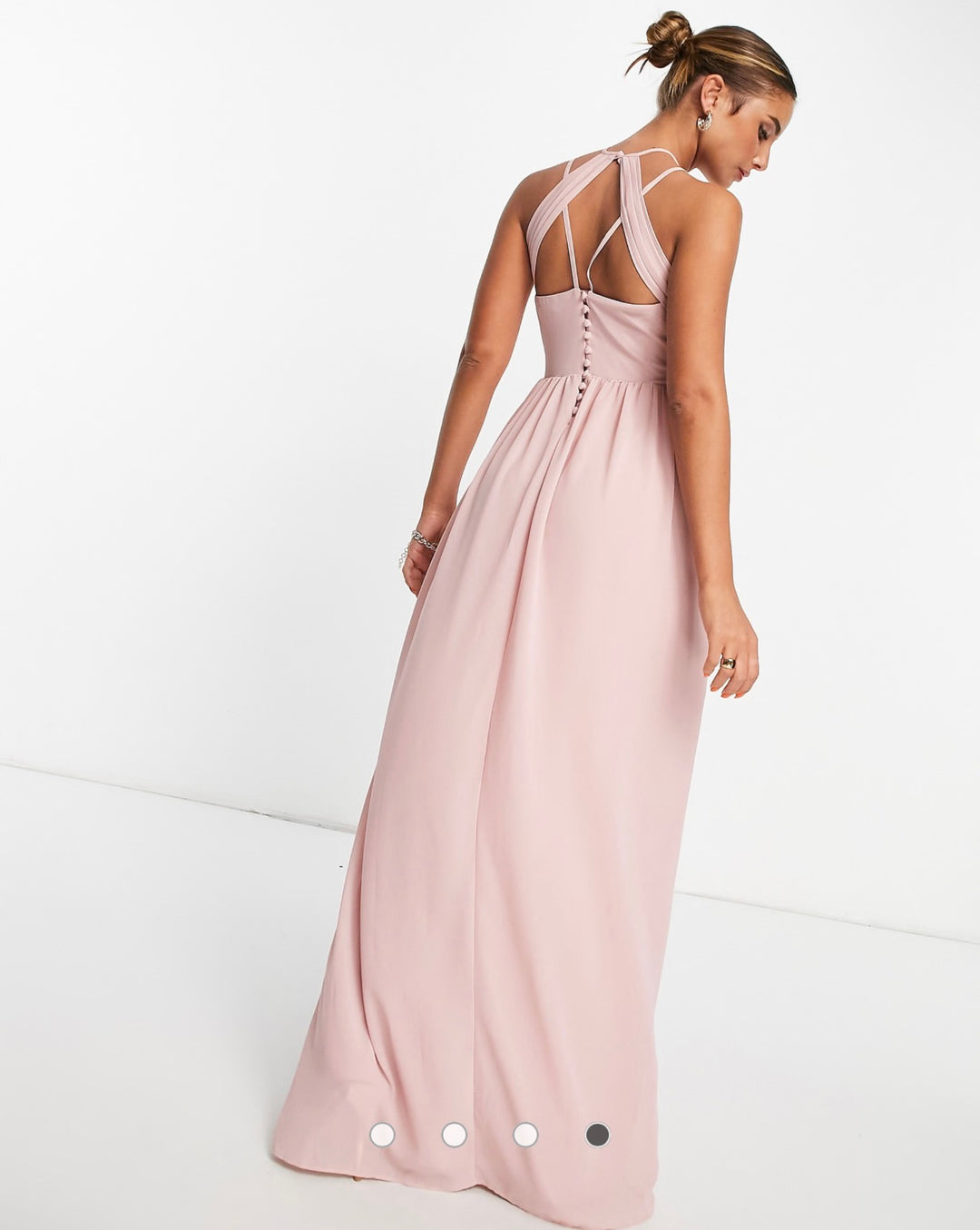 TFNC Tall Bridesmaid strappy back halter neck