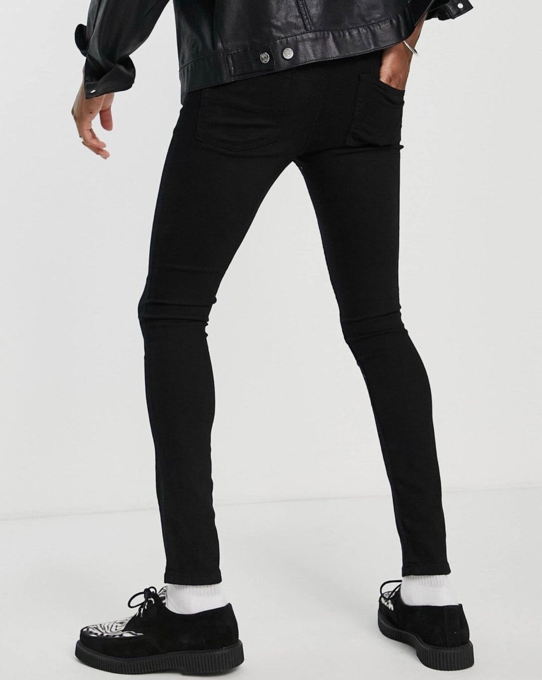 COLLUSION x001 super skinny jeans in black