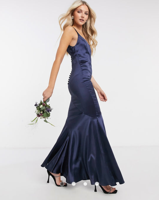 ASOS DESIGN Bridesmaid panelled skirt and button back