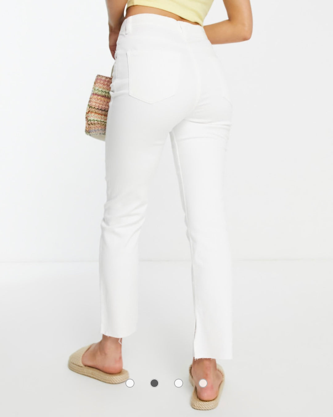 Urban Revivo straight leg jeans in off white