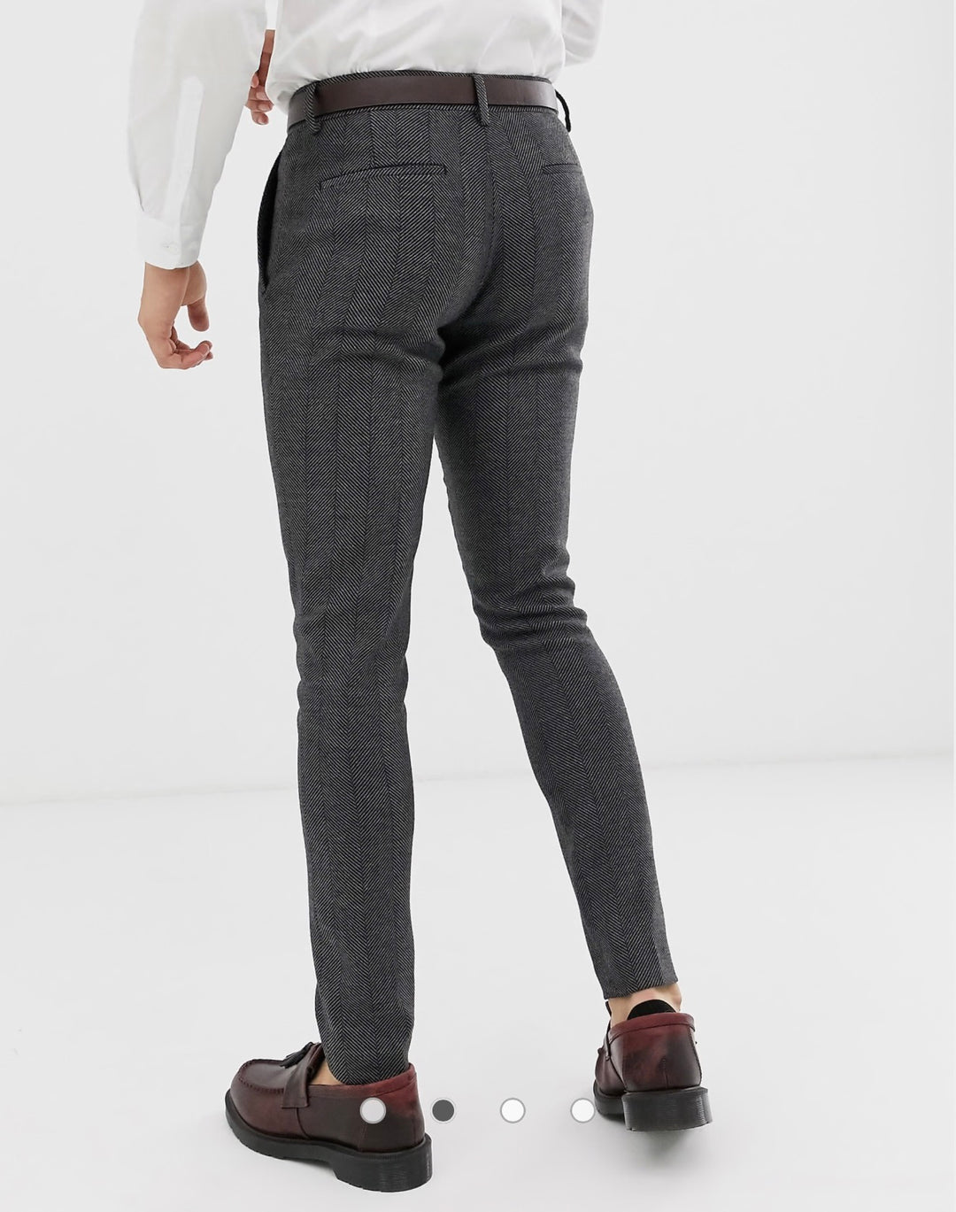 ASOS DESIGN wedding super skinny suit trousers in charcoal