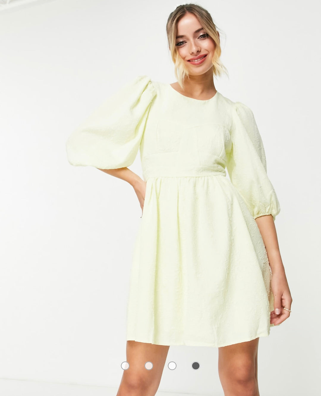 In The Style x Lorna Luxe – Lemon Cecile’ Mini Dress