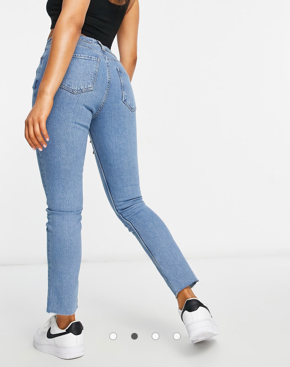 ASOS DESIGN Hourglass mid rise vintage 'skinny' in midwash