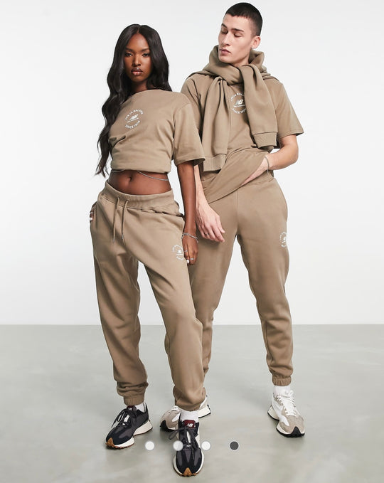 New Balance unisex life in balance joggers in mushroom grey