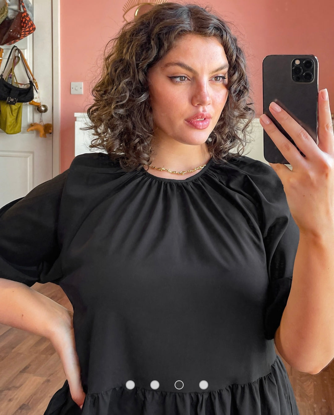 Urban Bliss mini smock dress in black