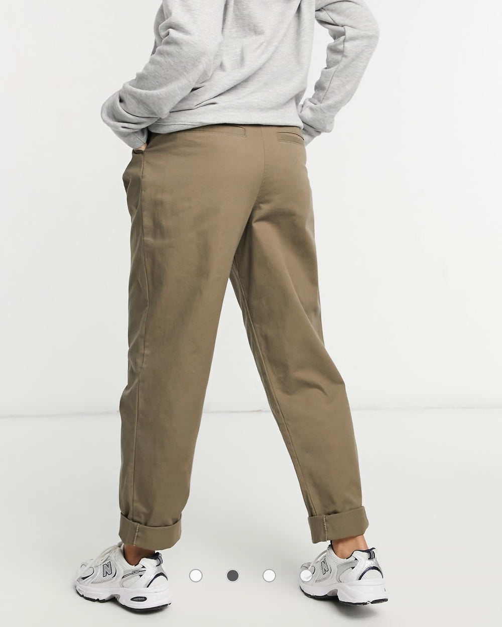 ASOS DESIGN ovoid pleat front peg trouser in olive