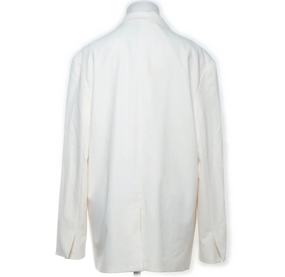 NA-KD x Elin Warnqvist strap detail blazer in off white/cream