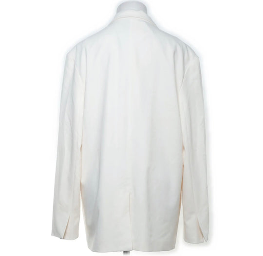 NA-KD x Elin Warnqvist strap detail blazer in off white/cream