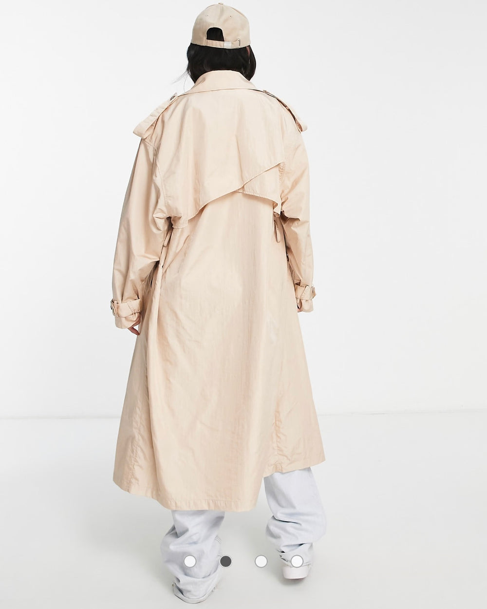 Pimkie oversized belted trench coat in beige