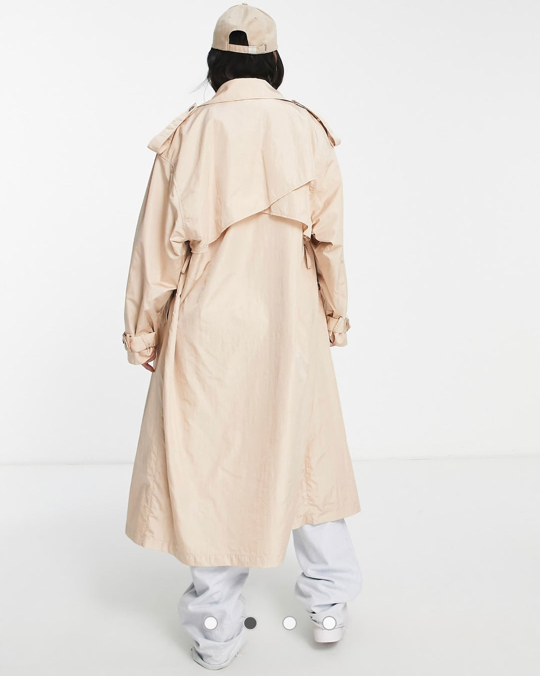 Pimkie oversized belted trench coat in beige