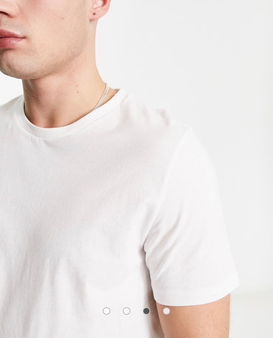 ASOS DESIGN 5 pack t-shirt with crew neck in black and white