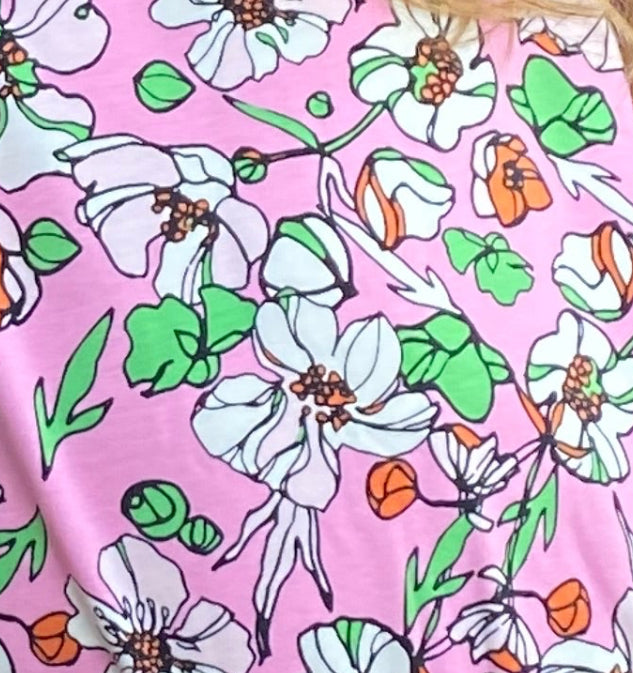 Flowers t-shirt dress - 221203 / M 15