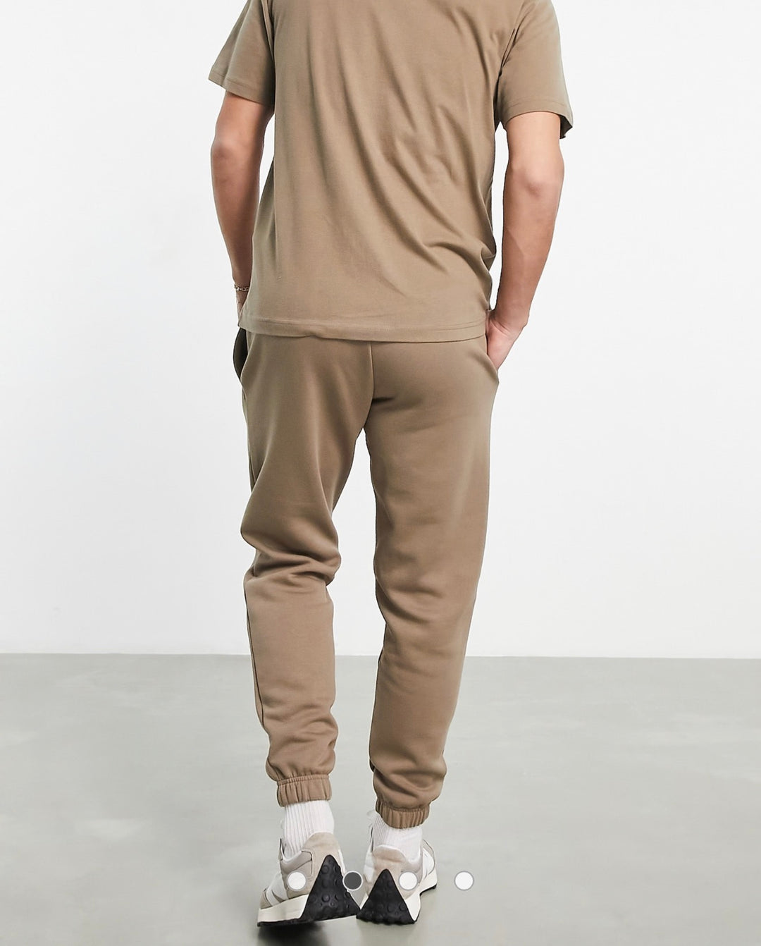 New Balance unisex life in balance joggers in mushroom grey