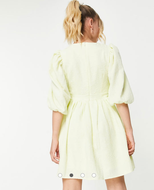 In The Style x Lorna Luxe – Lemon Cecile’ Mini Dress