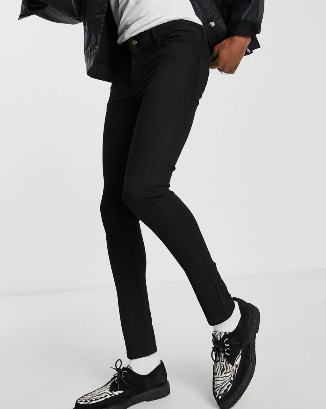 COLLUSION x001 super skinny jeans in black