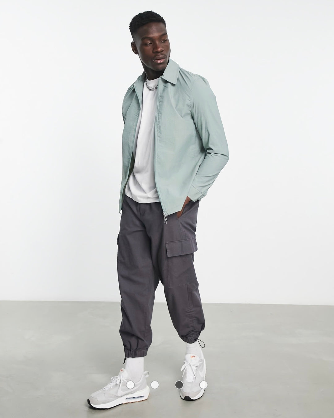 Bolongaro Trevor zip through jacket in khaki