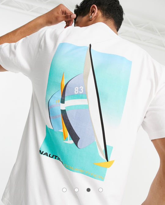 Nautica Competition Raggy T-shirt in White