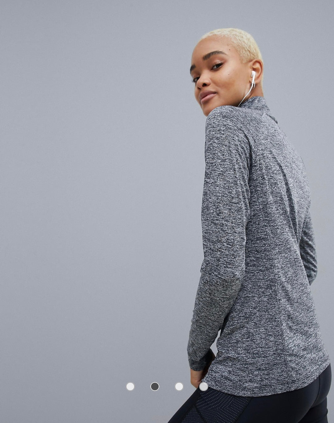 Under Armour Training Tech puolivetoketjullinen pitkähihainen paita, harmaa