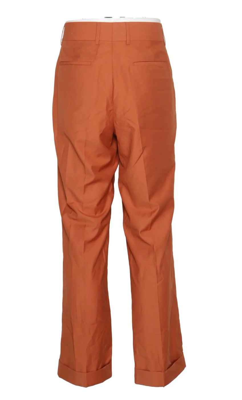 Harry Brown loose fit bamboo suit trousers in Brown