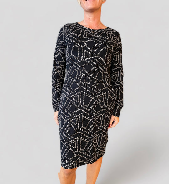 me&i Graphic gathering dress - 222706 / G 3