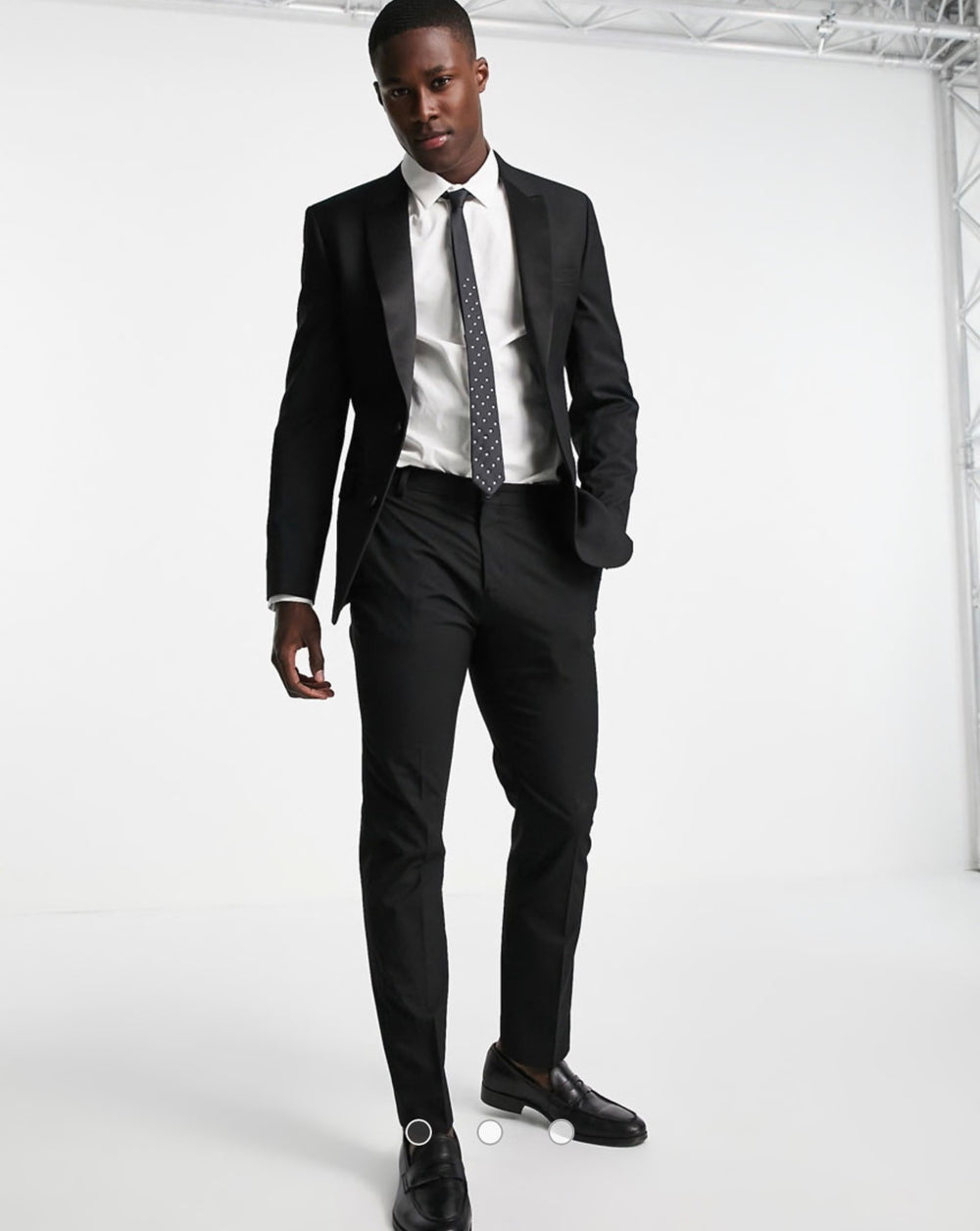 ASOS DESIGN skinny tuxedo in black suit jacket